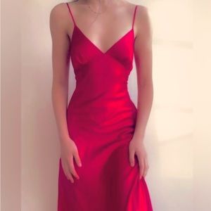 Rare Vintage 90s Victorias Secret Satin Maxi Slip Dress Pink Size XS